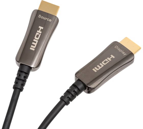 Кабель аудио-видео DIGMA HDMI 2.0 AOC HDMI (m)/HDMI (m) 20м. позолоч.конт. черный (BHP AOC 2.0-20) 1196930