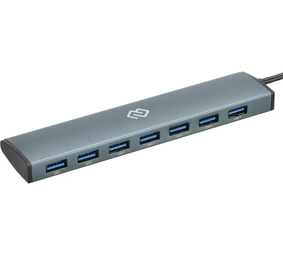 Разветвитель DIGMA USB-C HUB-7U3.0-UC-G 7порт. серый 1088655