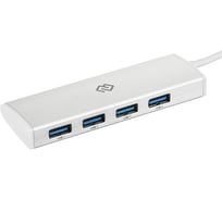 Разветвитель DIGMA USB-C HUB-4U3.0-UC-S 4порт. серебристый 1088647