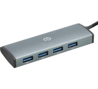 Разветвитель DIGMA USB-C HUB-4U3.0-UC-G 4порт. серый 1088649