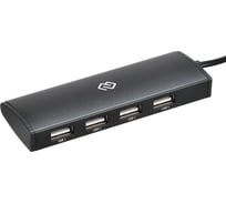 Разветвитель DIGMA USB-C HUB-4U2.0-UC-B 4порт. черный 1088658 29865812