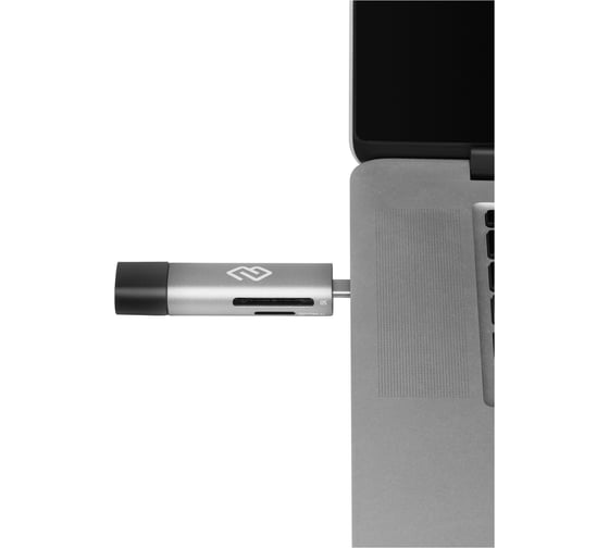 Устройство чтения карт памяти DIGMA USB 2.0/Type C CR-СU2520-G серый 1400323