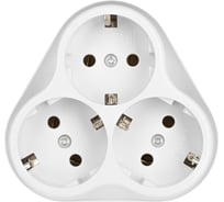 Переходник на три розетки Пан Электрик 2,5А, 220В, белый 24020 4