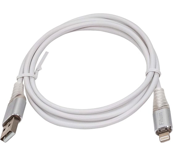 Интерфейсный кабель Filum 1 м, usb 2,0 pro, 2 а, индикатор заряда, разъемы: usb a male - lightning male FL-CPro-U2-AM-LM-1M-L1