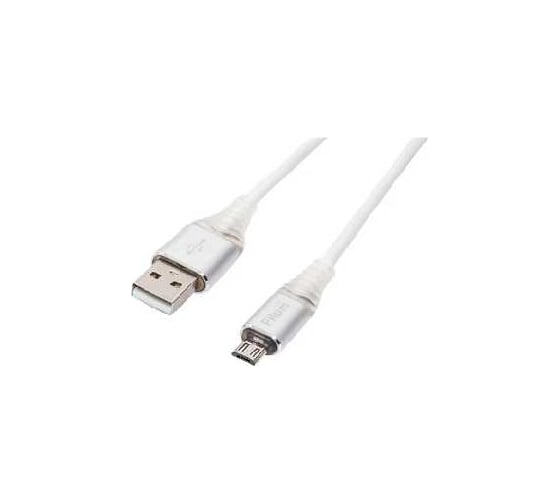 Интерфейсный кабель Filum 1 м, usb 2,0 pro, 2a, индикатор заряда, разъемы: usb a male- usb micro b male, пакет FL- CPro-U2-AM-microBM-L1