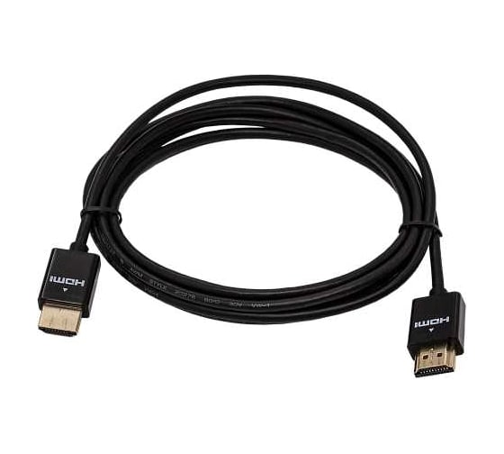 Кабель Filum HDMI 2 м, slim, ver,2,0b, медь, черный, разъемы: hdmi a male-hdmi a male, пакет FL-CProSL-HM-HM-2M