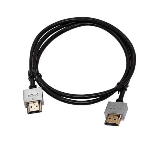 Кабель Filum HDMI 1 м, slim, ver,2,1, мет, разъемы, медь, черный, разъемы: hdmi a male-hdmi a male, пакет FL-CProSL2.1-HM-HM-1M
