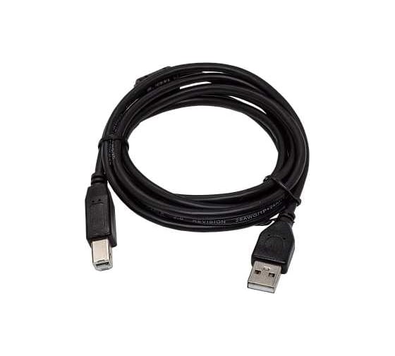 Интерфейсный кабель Filum usb 2,0 1,8 м, usb 2,0 pro, ферритовое кольцо, черный, разъемы: usb a male-usb b male, пакет FL-CPro-U2-AM-BM-F1-1,8M
