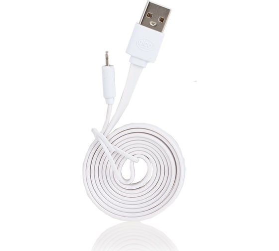 Кабель Alca Lightning USB 2.0 белый 510720 1