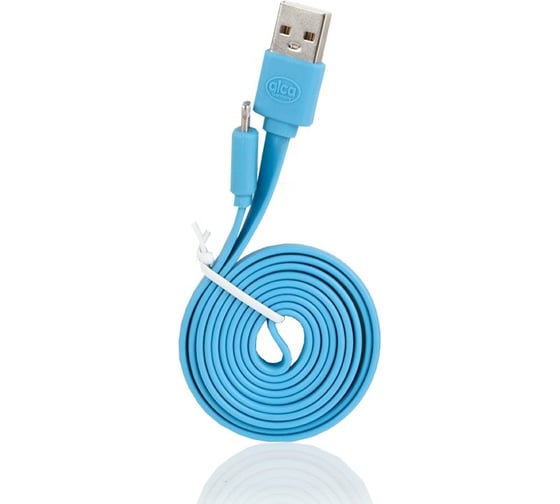 Кабель Alca Lightning USB 2.0 голубой 510740