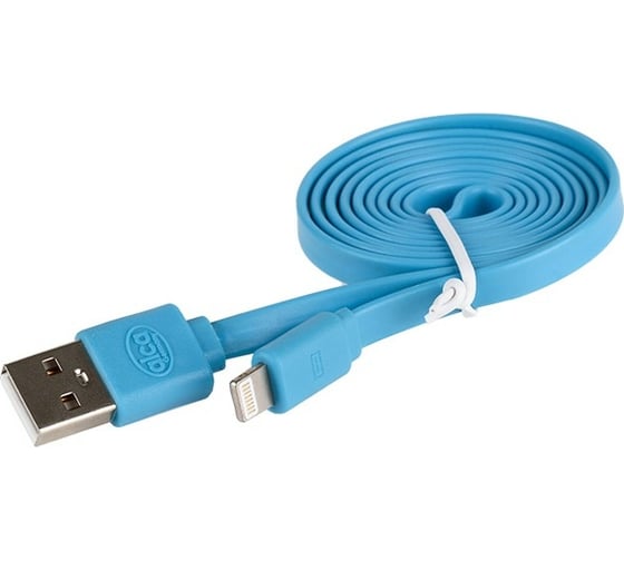 Кабель Alca Lightning USB 2.0 голубой 510740