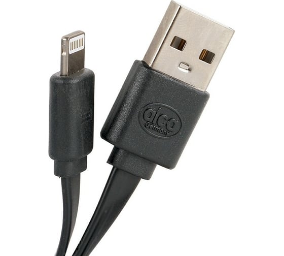 Кабель Alca Lightning USB 2.0 черный 510710