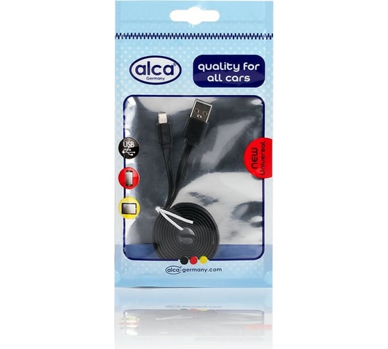 Кабель Alca Lightning USB 2.0 черный 510710