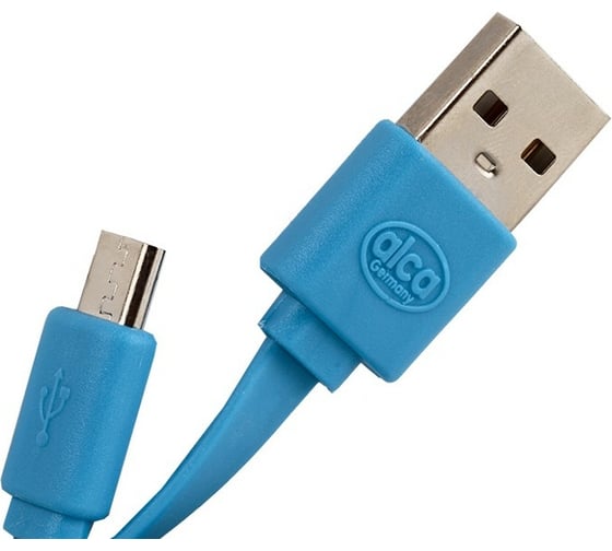 Кабель Alca Micro USB 2.0 голубой 510640