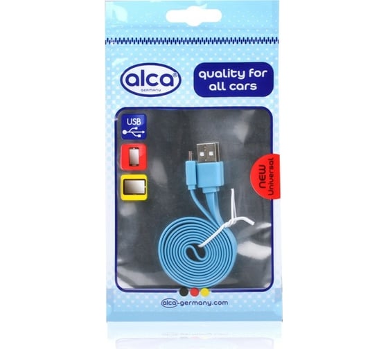 Кабель Alca Micro USB 2.0 голубой 510640
