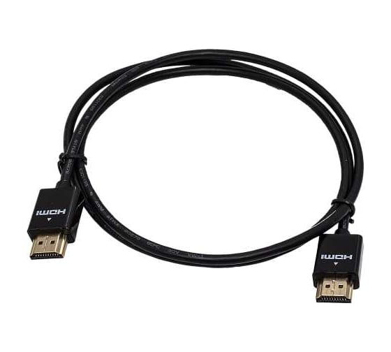 Интерфейсный кабель Filum HDMI 1 м, slim, ver,2,0b, медь, черный, разъемы: hdmi a male-hdmi a male, пакет FL-CProSL-HM-HM-1M