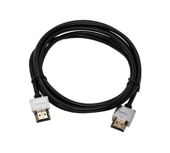 Кабель Filum HDMI 2 м, slim, ver,2,1, мет, разъемы, медь, черный, разъемы: hdmi a male-hdmi a male, пакет FL-CProSL2.1-HM-HM-2M