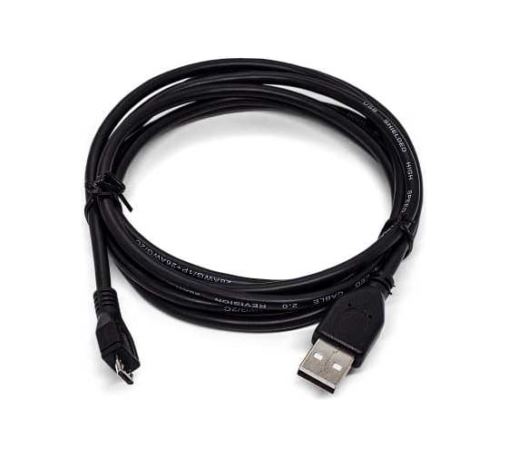 Интерфейсный кабель Filum usb 2,0 1,8 м, usb 2,0 pro, черный, 2a, разъемы: usb a male- usb micro b male, пакет FL-CPro-U2-AM-microBM-1,8M