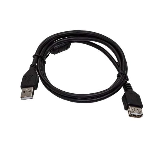 Интерфейсный кабель Filum usb 2,0 1 м, usb 2,0 pro, черный, разъемы: usb a male-usb a female, пакет FL-CPro-U2-AM-AF-F1-1M