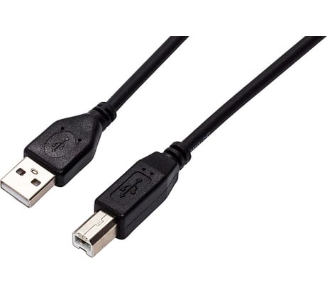 Интерфейсный кабель Filum usb 2,0 1 м, usb 2,0 pro, черный, разъемы: usb a male-usb b male, пакет FL-CPro-U2-AM-BM-1M