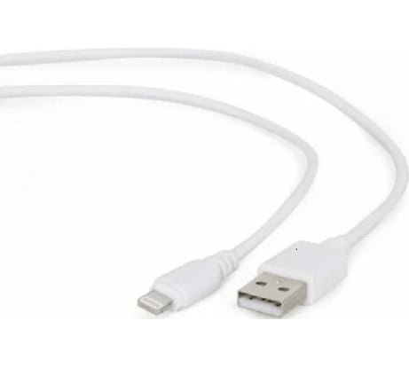 Интерфейсный кабель Filum usb 2,0 1 м, usb 2,0, белый, 2 а, разъемы: usb a male - lightning male, пакет FL-C-U2-AM-LM-1M-W