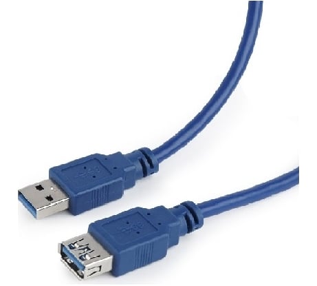 Интерфейсный кабель Filum usb 3,0 1,8 м, usb 3,0, синий, разъемы: usb a male-usb a female, пакет FL-C-U3-AM-AF-1,8M