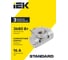 Тройник IEK STANDARD Т-01/03 3 места с заземлением 16А прозрачный 050663 2