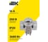 Тройник IEK STANDARD Т-01/03 3 места с заземлением 16А прозрачный 050663 3