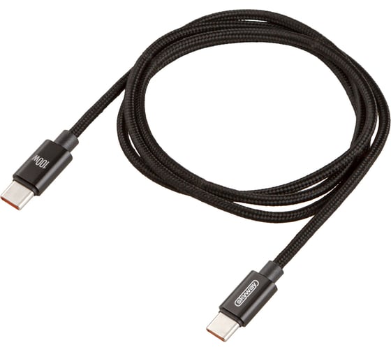 Кабель SKYWAY type-c - type-c, 100w, в мягкой оплетке, черный, 1м S09603017 1