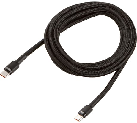 Кабель SKYWAY type-c - type-c, 60w, в мягкой оплетке, черный, 2м S09603016