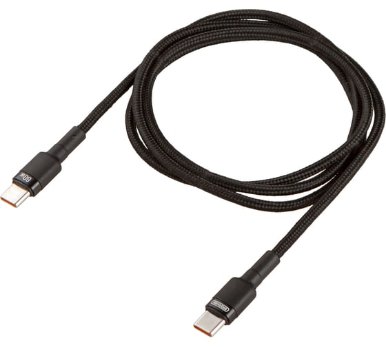 Кабель SKYWAY type-c - type-c, 60w, в мягкой оплетке, черный, 1м S09603015 1