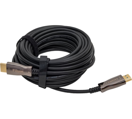 Волоконно-оптический кабель Filum активный, оптический, 10 м, 4k/60hz, hdmi v,2,0, arc, 19m/19m, черный, коробка FL-AOC-HDMI2.0-10M