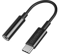 Аудио адаптер ChoetechUSB-C - AUX Jack 3.5 мм (f), цвет черный AUX003-BK