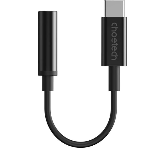 Аудио адаптер ChoetechUSB-C - AUX Jack 3.5 мм (f), цвет черный AUX003-BK