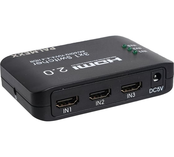 Свитч AYS31V20 3HDMI*1HDMI PALMEXX 4K/60Hz YUV 4:4:4 HDR (2160P, 3D, HDMI V2.0) PX/AYS-31V20