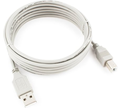 Кабель Gembird USB 2.0, AM/BM, 3.0м, пакет CC-USB2-AMBM-10
