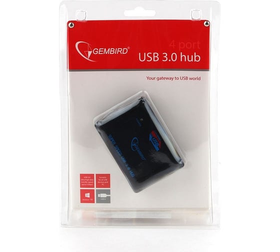 Концентратор Gembird USB 3.0, 4 порта, блистер UHB-C344