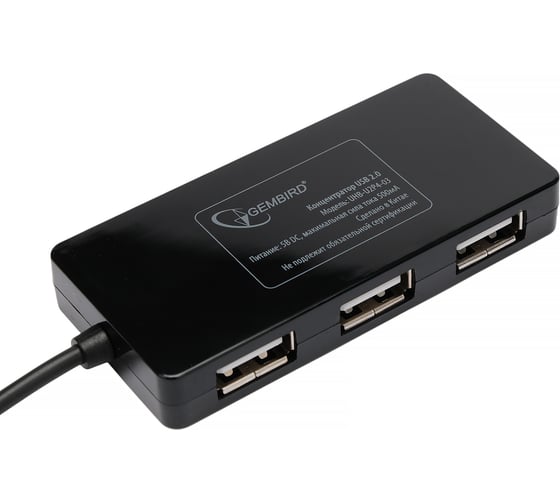 Концентратор Gembird USB 2.0, 4 порта, блистер UHB-U2P4-03