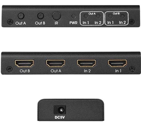 Матрица PALMEXX AYM22V14 2HDMI*2HDMI 4Kx2K/30Hz (2160P, HDMI 1.4b) PX/AYM-22V14