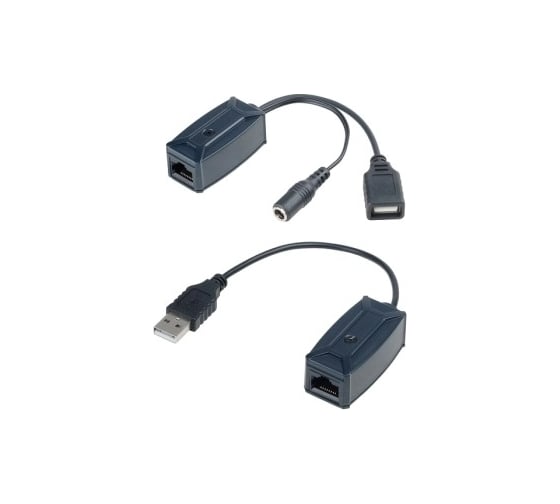 Удлинитель USB интерфейса по кабелю витой пары (CAT5 и выше) SC&T UE01 без БП (комплект: приемник + передатчик) sct0543 1