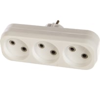 Разветвитель Smartbuy 3 гнезда без заземления плоский 10А 250B SBE-10-A02-3
