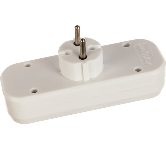 Разветвитель Smartbuy 3 гнезда без заземления плоский 10А 250B SBE-10-A02-3