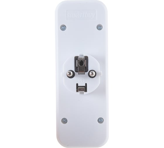 Разветвитель Smartbuy 3 гнезда с заземлением плоский 16А 250B SBE-16-A02-3z