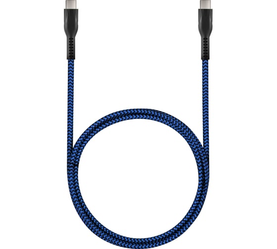 Кабель для зарядки смартфонов и других устройств STIMA type-c - type-c, сине-черный NC10-33 1