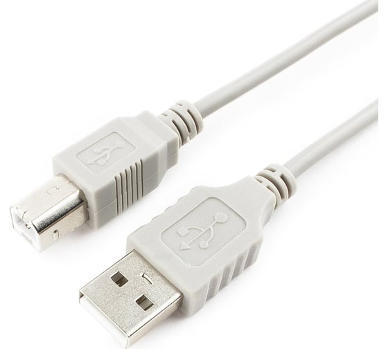 Кабель Cablexpert usb 2.0 am/bm, медь, 1.8м, серый, пакет, CC-USB2-AMBM-6-N