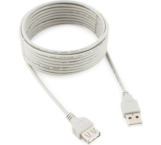 Кабель Cablexpert usb 2.0 am/bm, медь, 4.5м, пакет, CC-USB2-AMBM-15-N 1