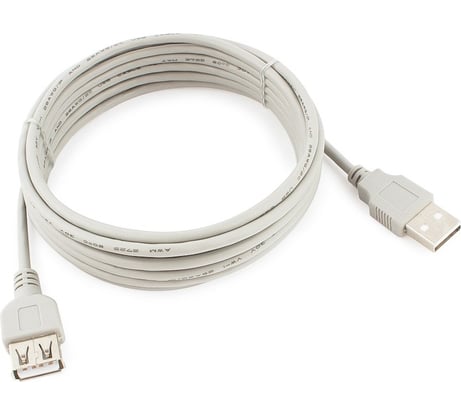 Кабель Cablexpert удлинитель usb 2.0 am/af, медь, 3.0м, пакет, CC-USB2-AMAF-10-N