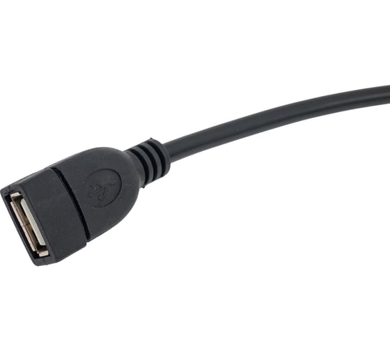 Кабель Ergolux Elx-ec01p-usb удлинитель usb (ам)-usb (af), 2м, pvc, черный, пакет 15298
