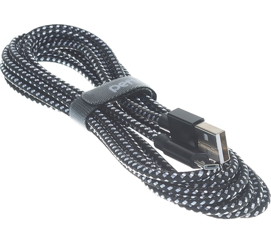 Кабель PERFEO USB2.0 A вилка - Micro USB вилка черно-белый длина 3 м. U4802 30 010 755