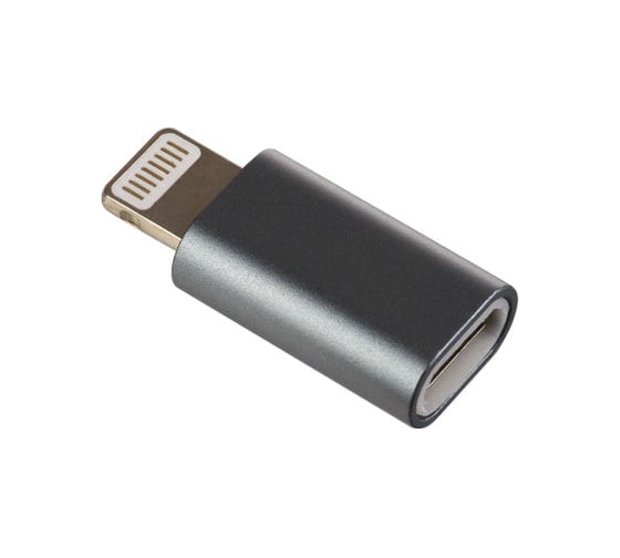 Переходник для iPhone PERFEO Micro USB розетка - 8 PIN Lightning серый I4314 30 010 765